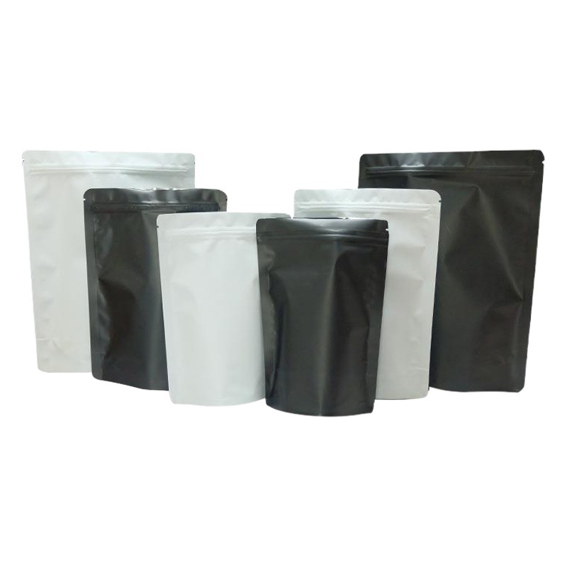 Bolsa de café con válvula unidireccional, autosellable, tipo stand-up, bolsa de té de aluminio, bolsa de embalaje para granos de café, sellada.