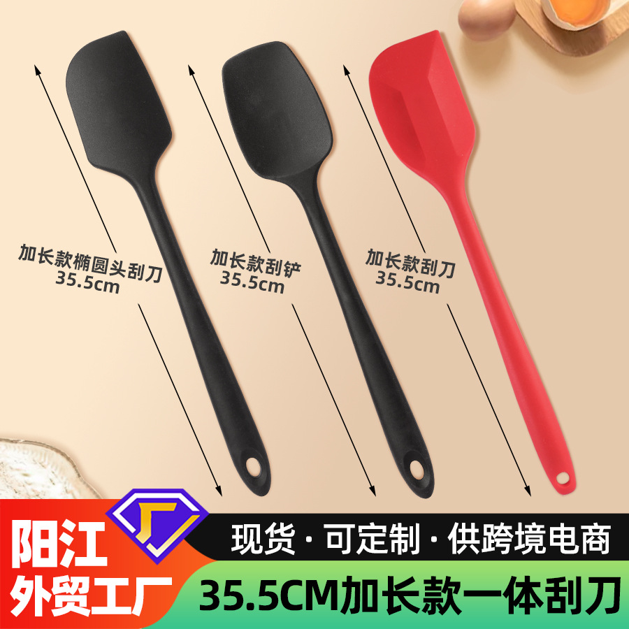 Big long cream silicone scraper, wholesale