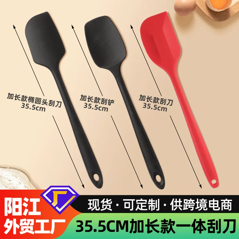 Big long cream silicone scraper, wholesale
