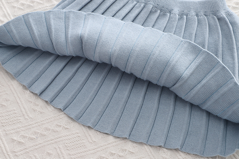 Children's Spring and Autumn New Cartoon Knitted Two piece Set Cardigan Girl Cute Tiger Head Sweater Skirt_voghion.com