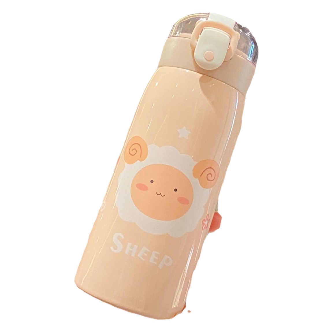 Nuevos niños 304 taza de vacío de acero inoxidable linda chica con paja taza de agua de gran capacidad taza de regalo al por mayor