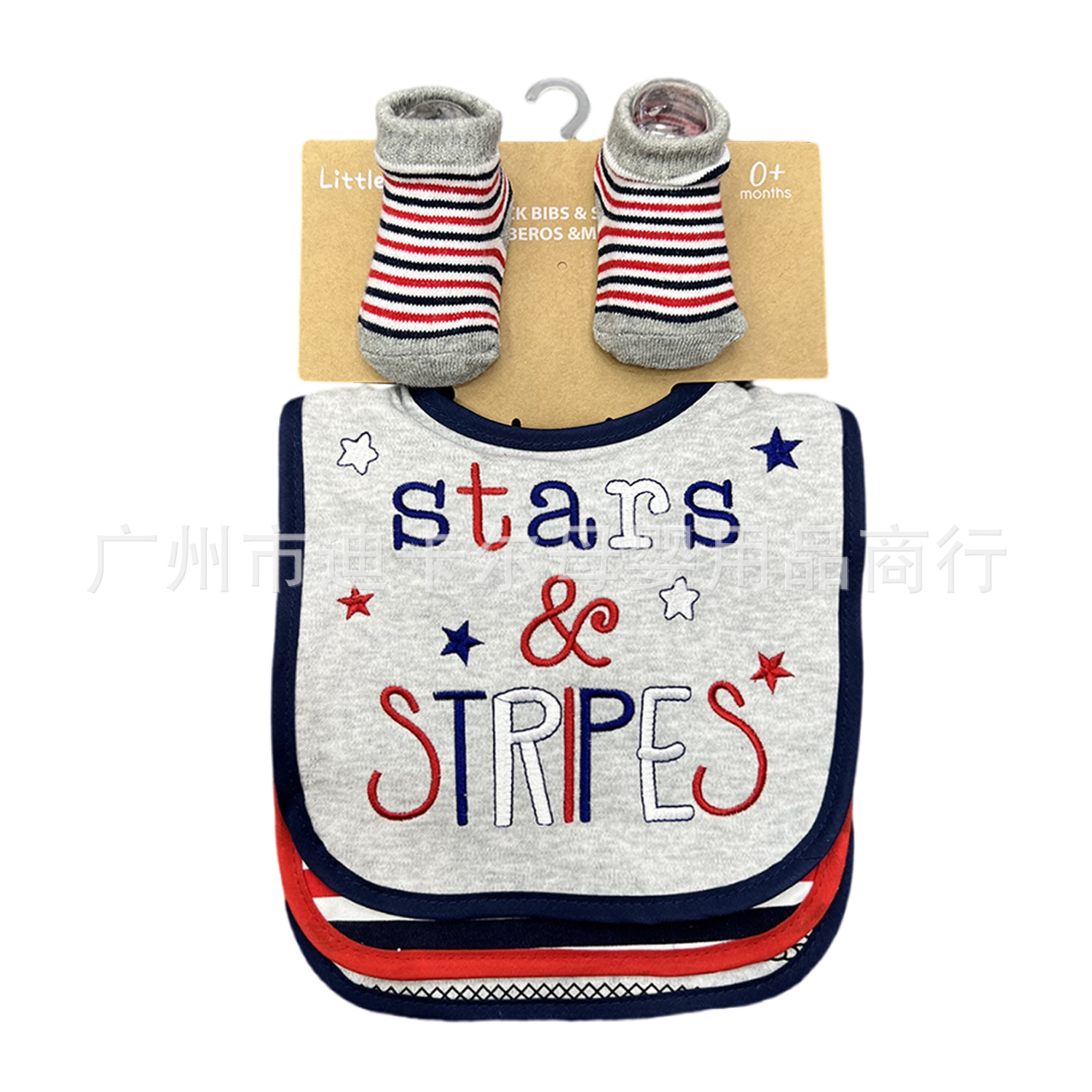 4 juegos de toallas de saliva para bebés set de calcetines baby buckle stock al por mayor estilo europeo y americano mixtos