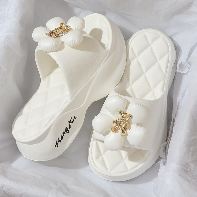 Zapatillas de mujer 2023 nueva moda desgaste al aire libre mayor grueso fondo antideslizante interior casa zapatillas de trabajo de las mujeres Invierno