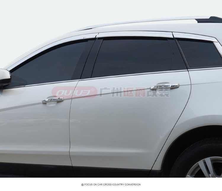 Cadillac SRX Stainless Steel Window Visor, Chrome Trim