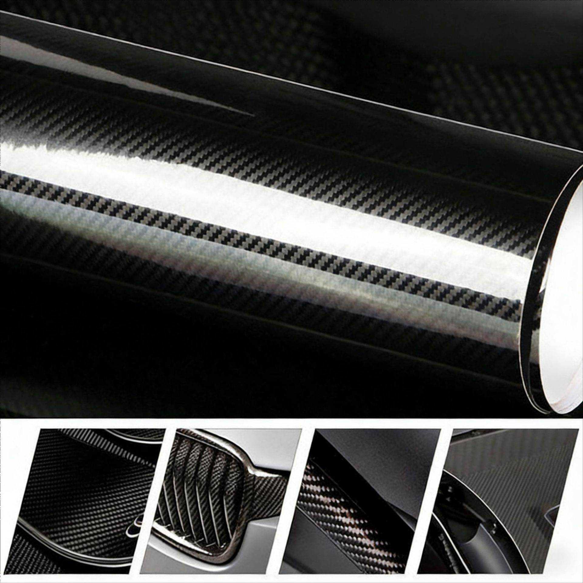 Pvc Car Decoration Stickers to Cover Scratches, Carbon Fiber Stickers for Car Body, 3D Stickers, Car Stickers, Pet Color-Changing Film