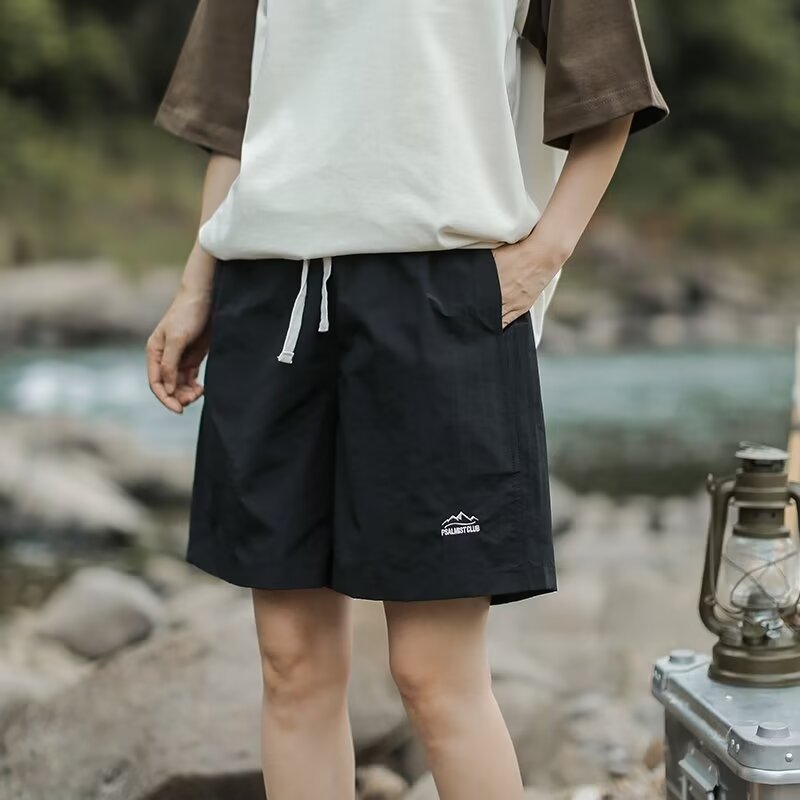 Summer Japanese travel solid color quick dry sports trend beach…