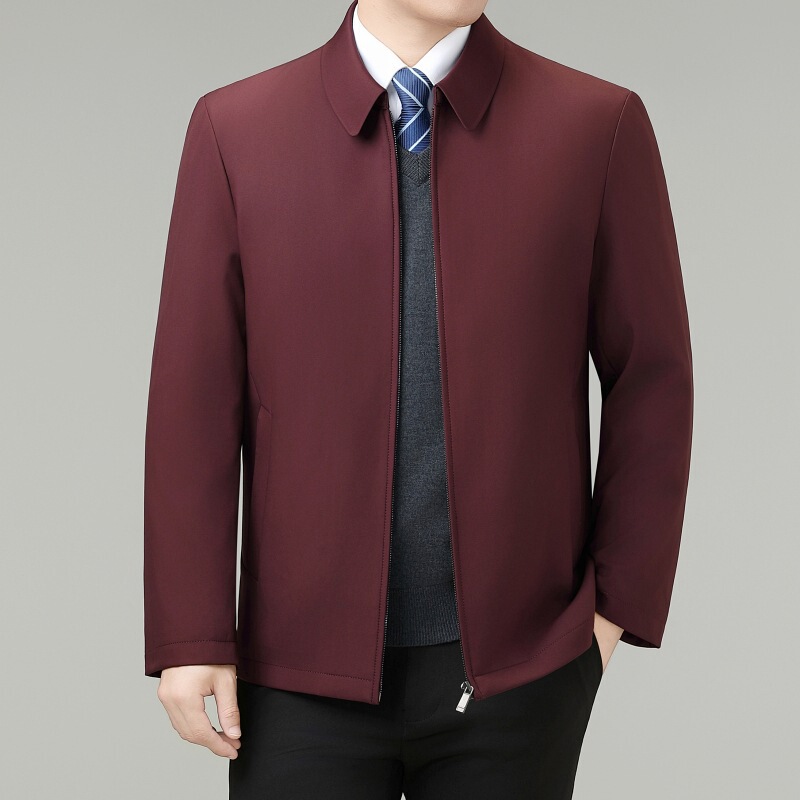 Light Luxury Executive down Jacket for Men, Business Casual, Middle-Aged, Thickened, Detachable Inner Lining, Oversized, Warm Coat