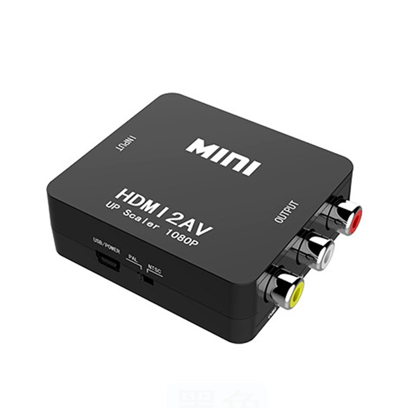 HDMI к AV небольшой белый корпус полного диапазона конвертер hdmi vga av 1080 Сан Лотос RCA телевизионная кросс-бордер настройка