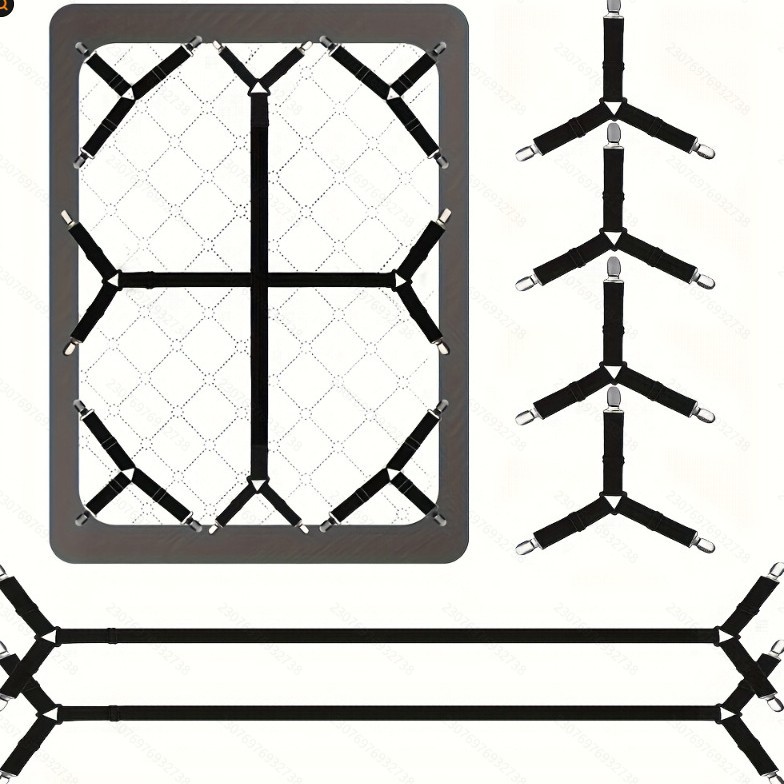 Fijador Ajustable para Sábanas y Manteles, con Clips Metálicos, para Hogar y Tiendas