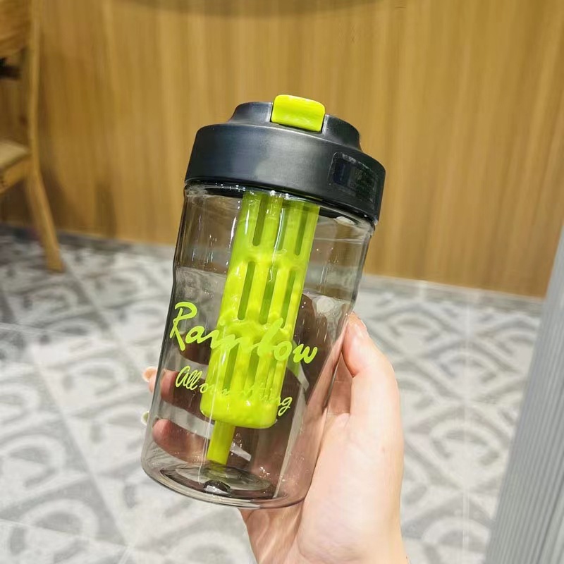 Xinbeidi 7007 nueva taza de agua creativa chica estudiante de alto aspecto taza de paja de separación de Té cerveza taza ins