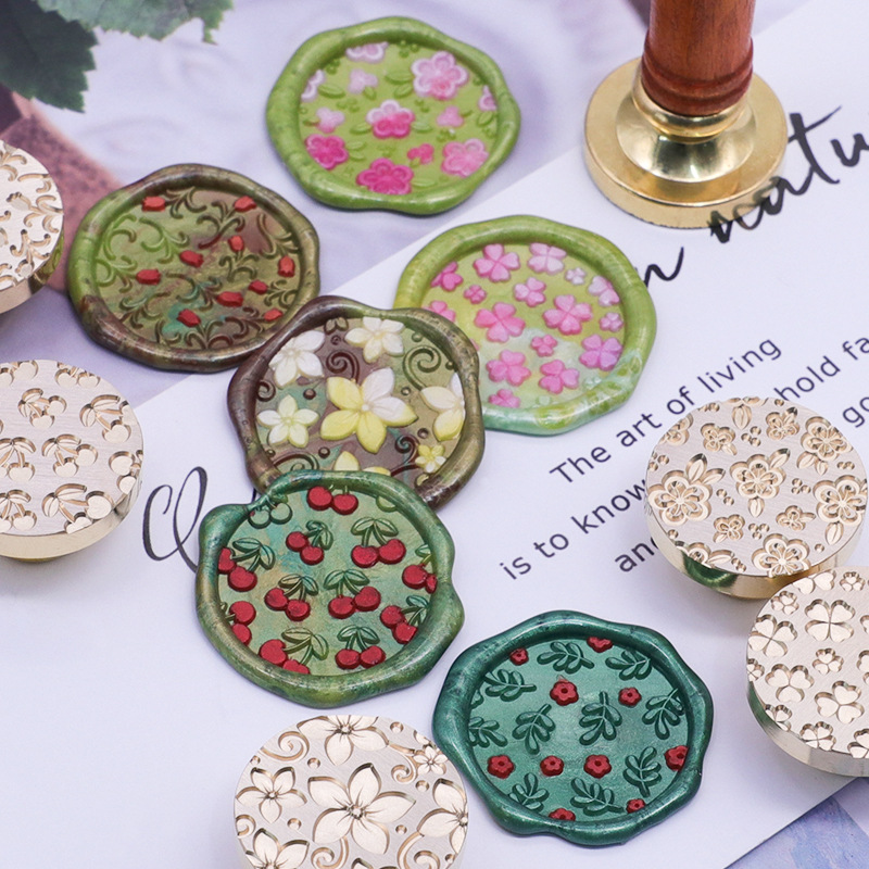 Color europeo fuego pintura sello cabeza de cobre cabeza colorido mundo sello cabeza caramelo serie DIY hecho a mano sobre cera sello