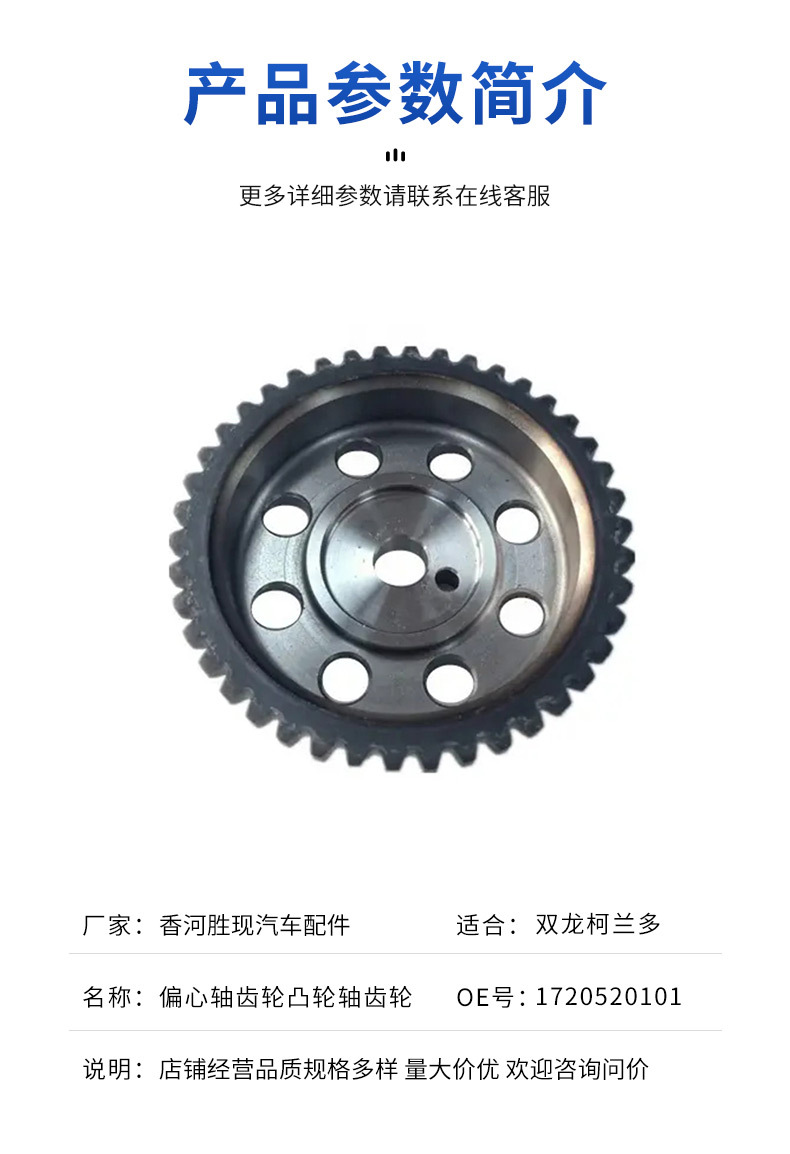 1720520101 Eccentric Shaft Gear Camshaft Gear for Ssangyong Korando