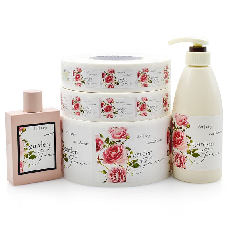 工廠定制印紙商標貼紙銅版紙不幹膠卷裝化妝品標簽日化品標簽