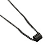 Accessory stainless steel, black glossy pendant, necklace, simple and elegant design, punk style