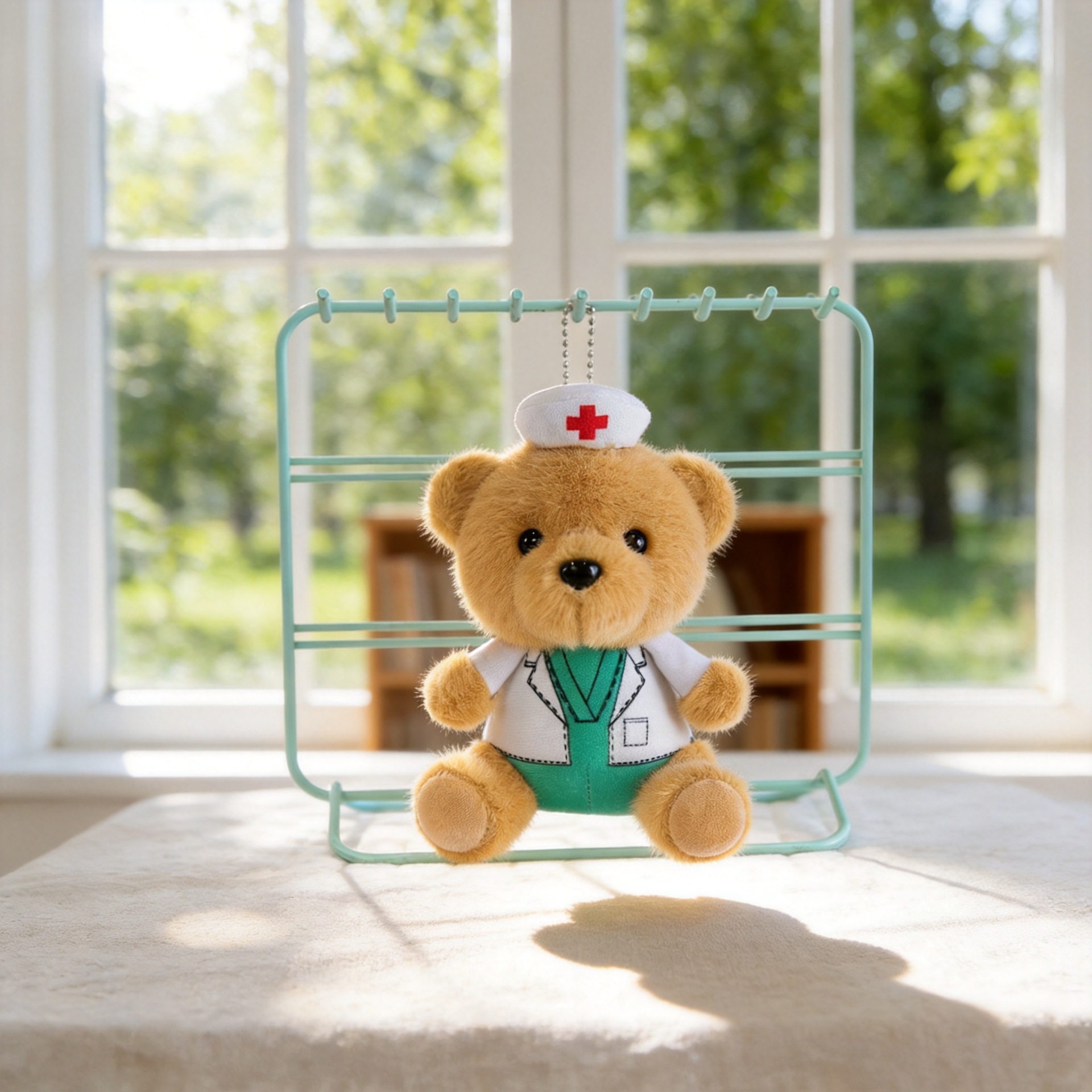Colgante de peluche de oso de policía pequeña muñeca de peluche colgante de muñeca bolso colgante de llaver colgante de policía de tráfico oso pequeño colgante