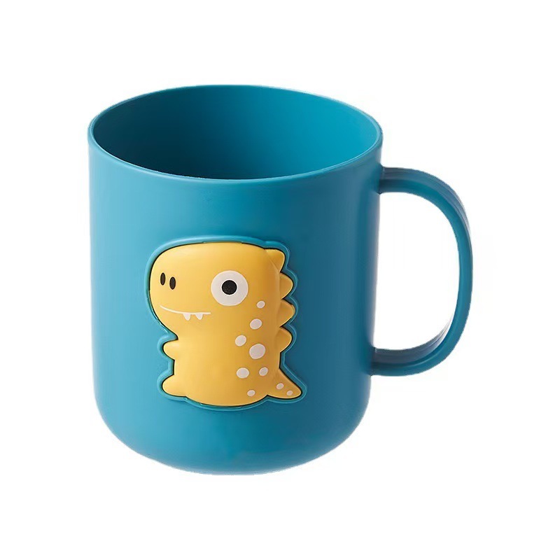 Cepillo de dientes 3D con diseño de dinosaurio, adorable vaso de enjuague bucal con dibujos animados, creativo, para hombres, mujeres y niños, estilo nórdico._voghion.com
