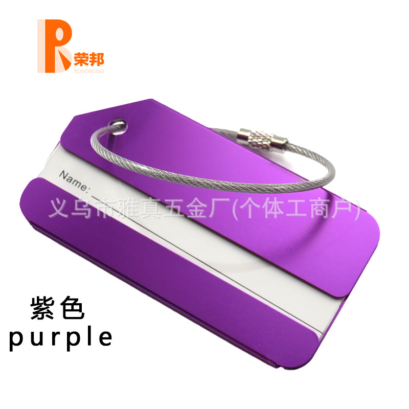 Manufacturer Travel Boarding Pass Luggage Tag Airplane Shape Aluminum Alloy Round Tag Travel Hang Tag
