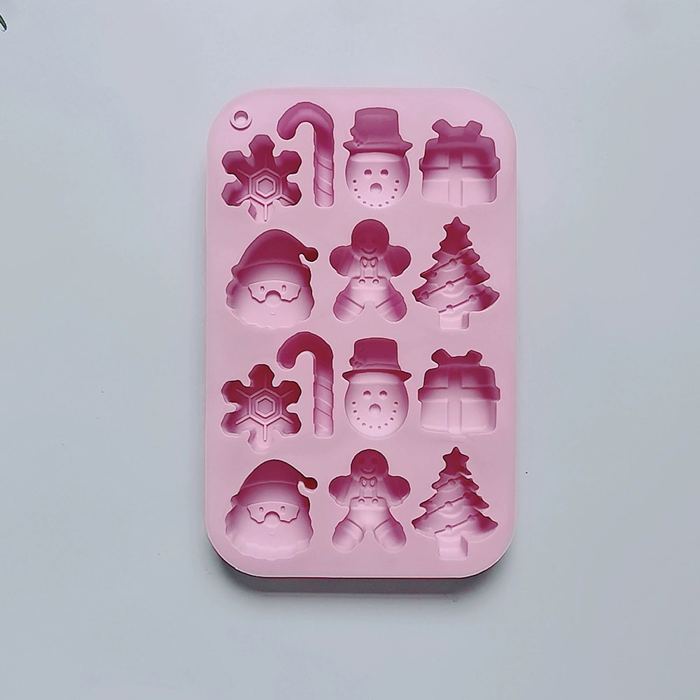 14 Christmas gingerbread man 608 chocolate cake decorative silicone mold candy pudding biscuits cooking kitchen