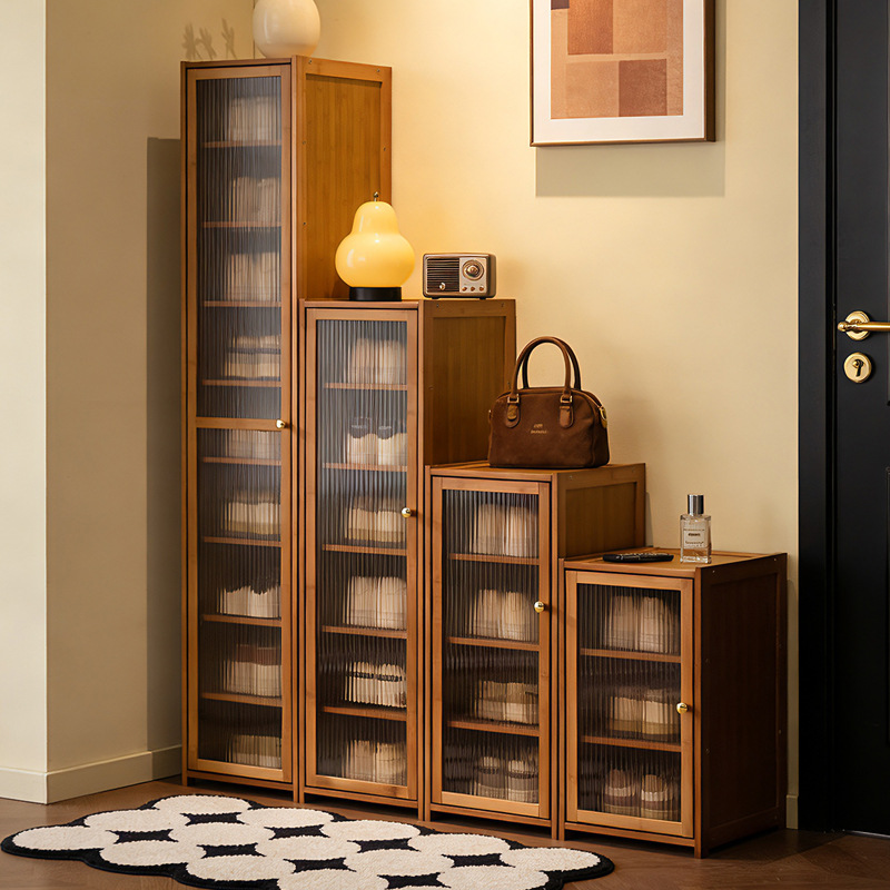 All-Bamboo Multi-Layer Shoe Cabinet for Entryway, Space-Saving Shoe Cabinet, High-End Indoor Storage Rack, Shoe Rack for Home Use