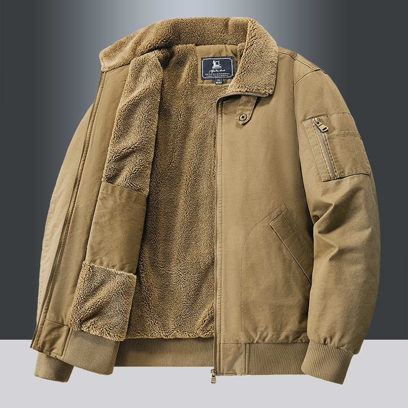 Autumn and Winter New Men's Trendy American Style Overalls Casual Cotton-padded Coat fleece-lined Thickened Warm Jacket Jacket Autumn and Winter New Men's Trendy American Style Overalls Casual Cotton-padded Coat fleece-lined Thickened Warm Jacket Jacket