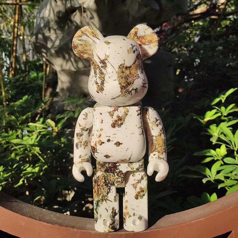 Bearbrick Violent Bear 1000%Plating Tide Playing Bear Hand -Office Toys Home Locker Ladder Van Gogh Qianqiu