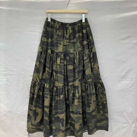CSwe2025秋季新款下装半身裙日系宽松女裙迷彩小清新ins外贸裙子