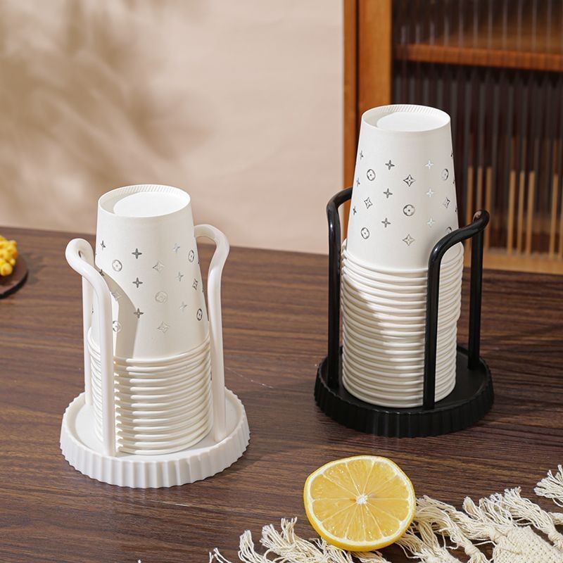 Cross-Border Wholesale Desktop Paper Cup Holder, Simple Plastic Cup Holder, Household and Office Disposable Cup Storage