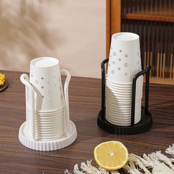 Cross-Border Wholesale Desktop Paper Cup Holder, Simple Plastic Cup Holder, Household and Office Disposable Cup Storage