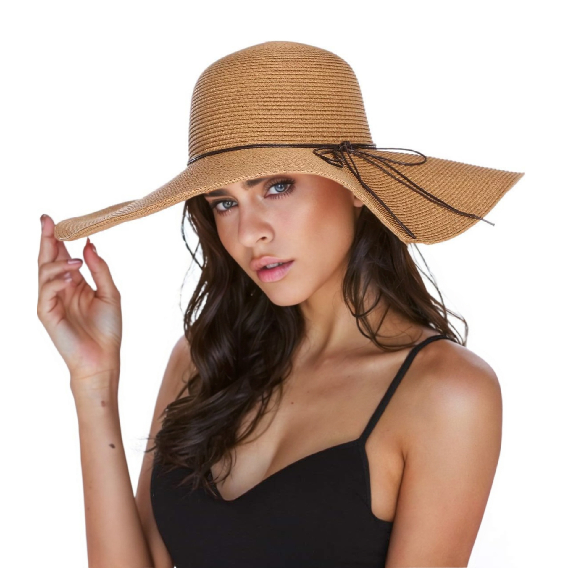 Mujeres Estilo Vintage Hawaiano Tropical Nudo De Lazo Grandes Aleros Sombrero De Copa display picture 1