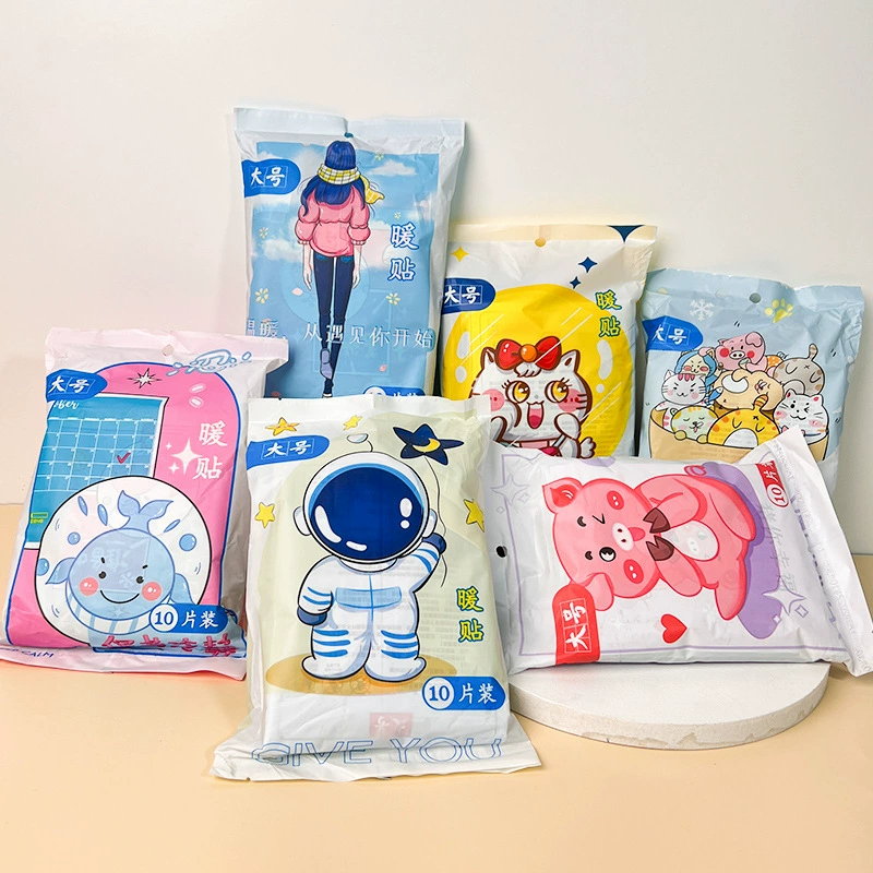 Теплый пластырь большого размера для младенцев, самонагревающийся пластырь с полынью для талии и живота, долговечный самонагревающийся пластырь, оптом в единичной упаковке.
