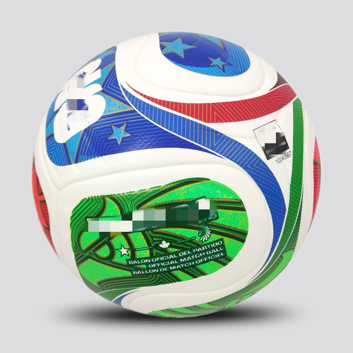 2026 Copa del Mundo de fútbol 5 máquina de coser pegado en caliente unidireccional pelota de entrenamiento suave lote de desgaste
