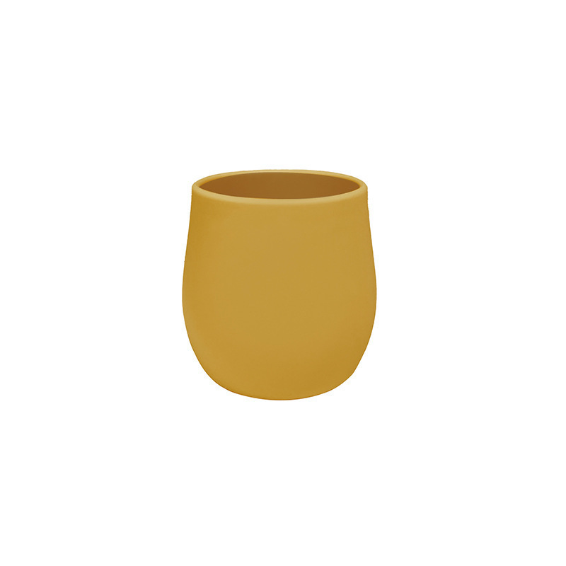 둥근 물컵 베이지