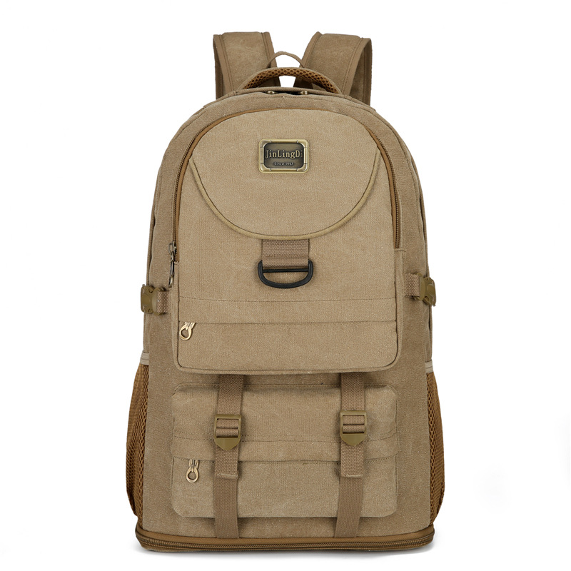New large capacity backpack thickened canvas luggage bag men's and women's mountaineering bag lightweight travel work bag outdoor bag