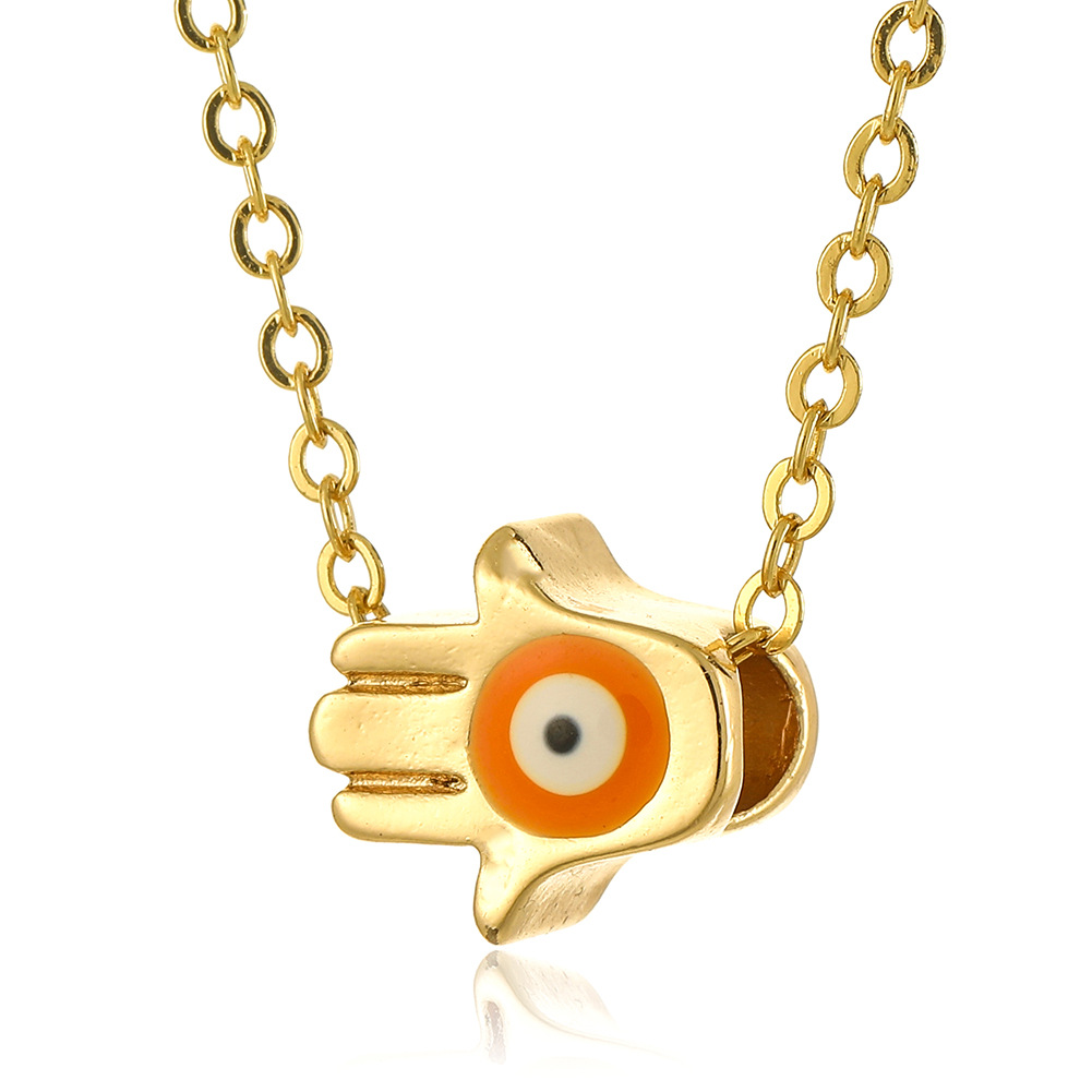 Fashion Palm Copper Chain Pendant Necklace 1 Piece