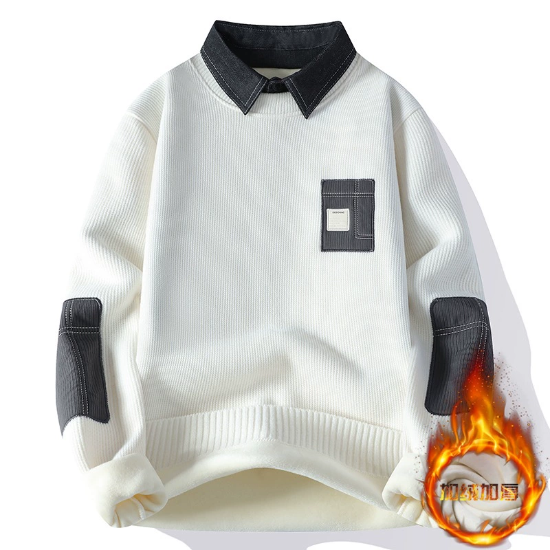 «Кросс-бордер» торговля? shirt, set, men's demi-season warm sweater