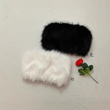 2025春季新款复古千禧辣妹性感无肩带抹胸修身辣妹短款外穿毛茸茸