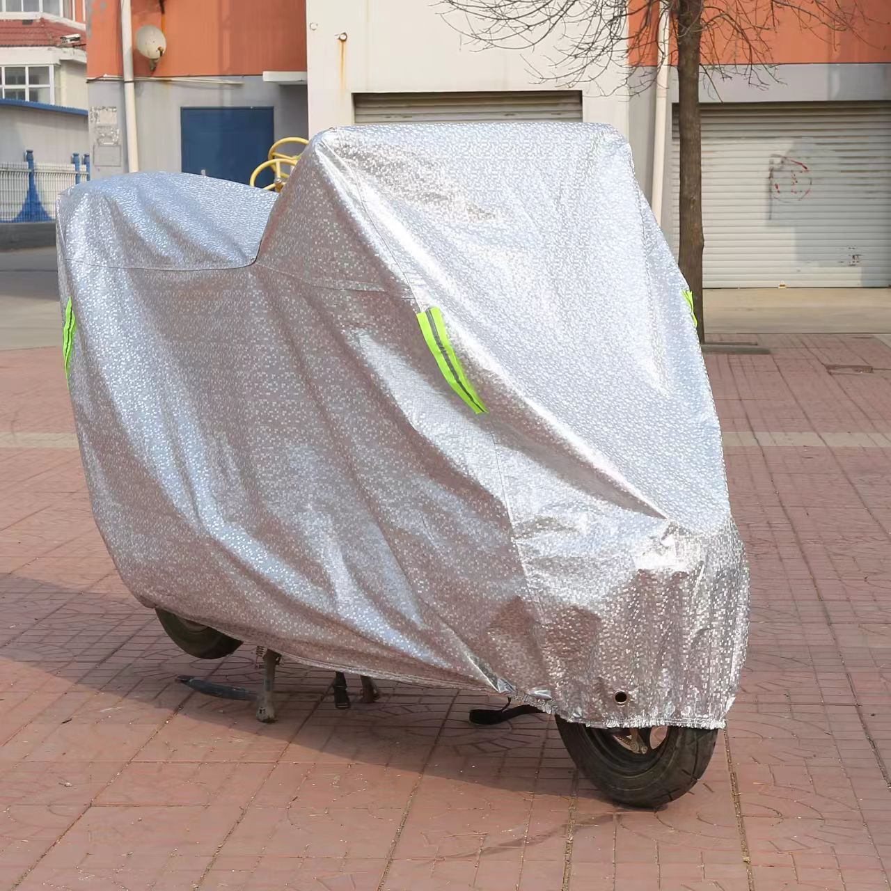 Cuatro estaciones general grueso cubierta solar lluvia nieve marea cubierta de niebla cubierta de polvo motocicleta ropa eléctrica cubierta de automóvil de batería