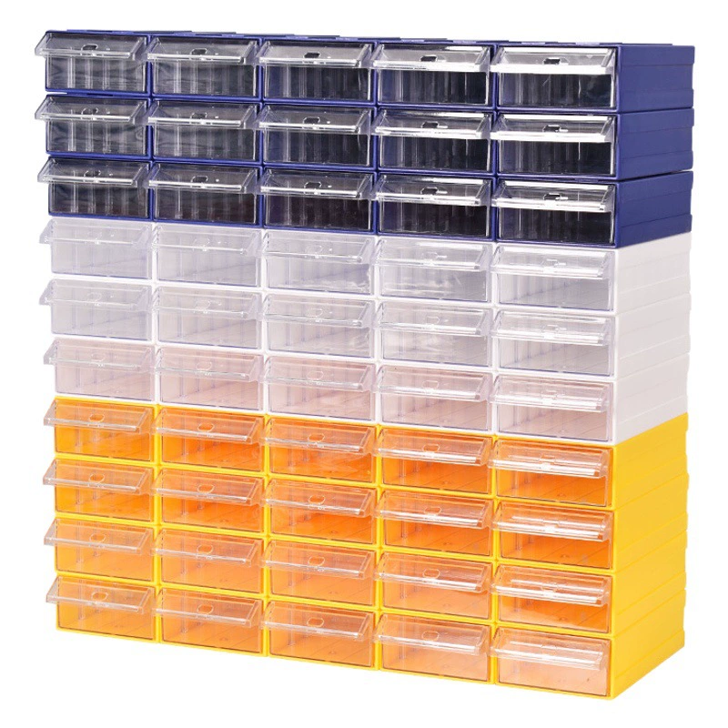 Сбор пластиковых ящиков вытягивания diy материал хранения коробки ручной работы аксессуары для отделки коробки пластиковые шкафы для деталей