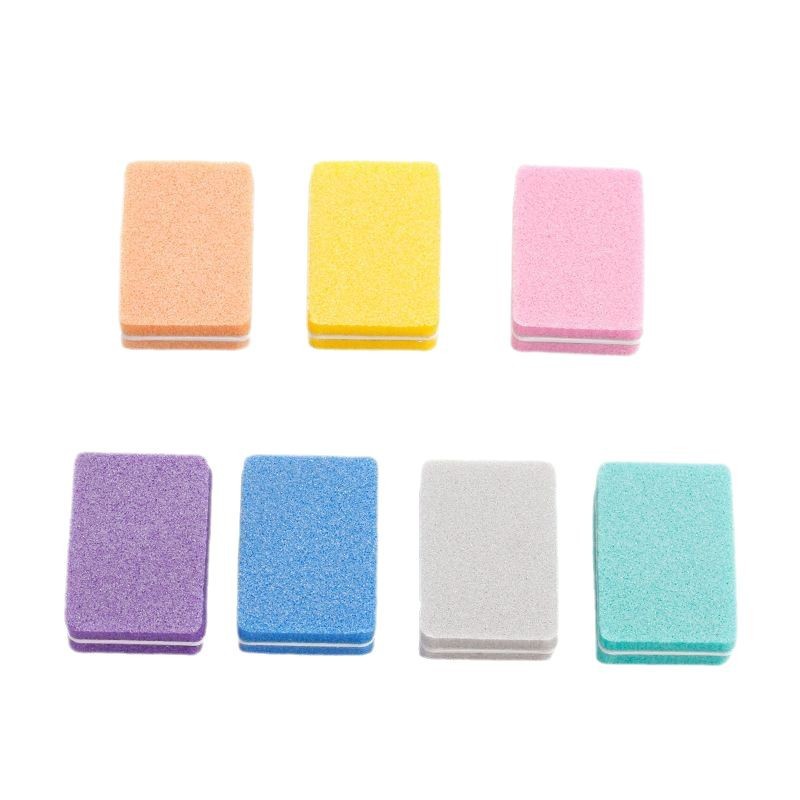 Manicura mini Archivo de esponja tofu bloque de tamaño pequeño esponja pulido esponja lima de uñas de dos lados pulido herramientas de manicura