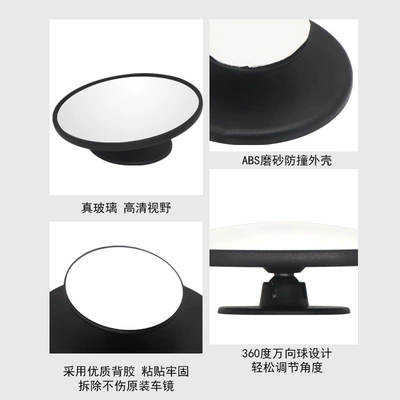 Truck and Bus Blind Spot: Large field of view rear view auxiliary mirror