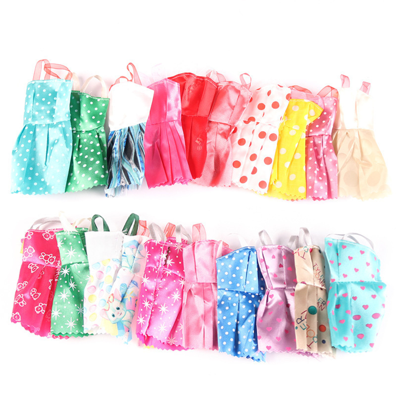 Cross-Border Barbie Doll Clothes and Toys 11inch Doll Fashion Double-Shoulder Suspender Mini Skirt Random Delivery