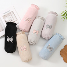 冬季时尚毛绒袖套短款成人防脏保暖厨房护袖女士学生套袖袖筒批发