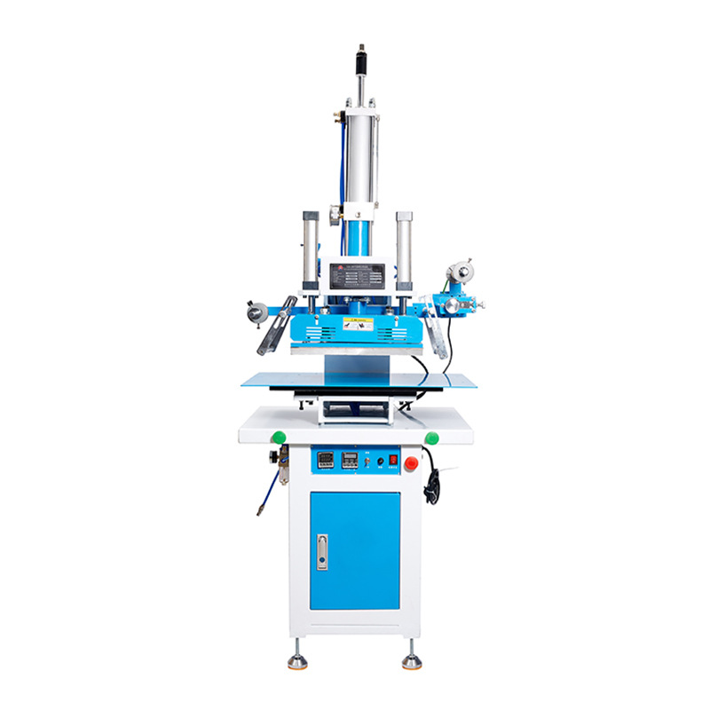 气动烫金机自动收纸皮革纸张蛋糕盒LOGO烙印压痕机大面积精密烫金