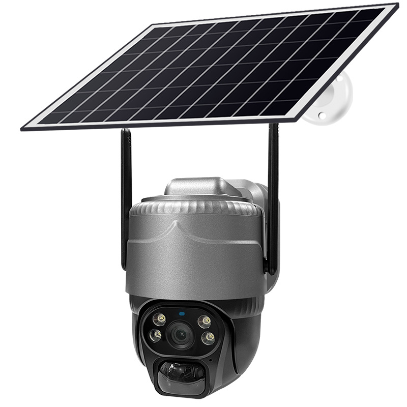 Cámara de Vigilancia Solar V380pro 4G de ABS Impermeable para Interiores y Exteriores