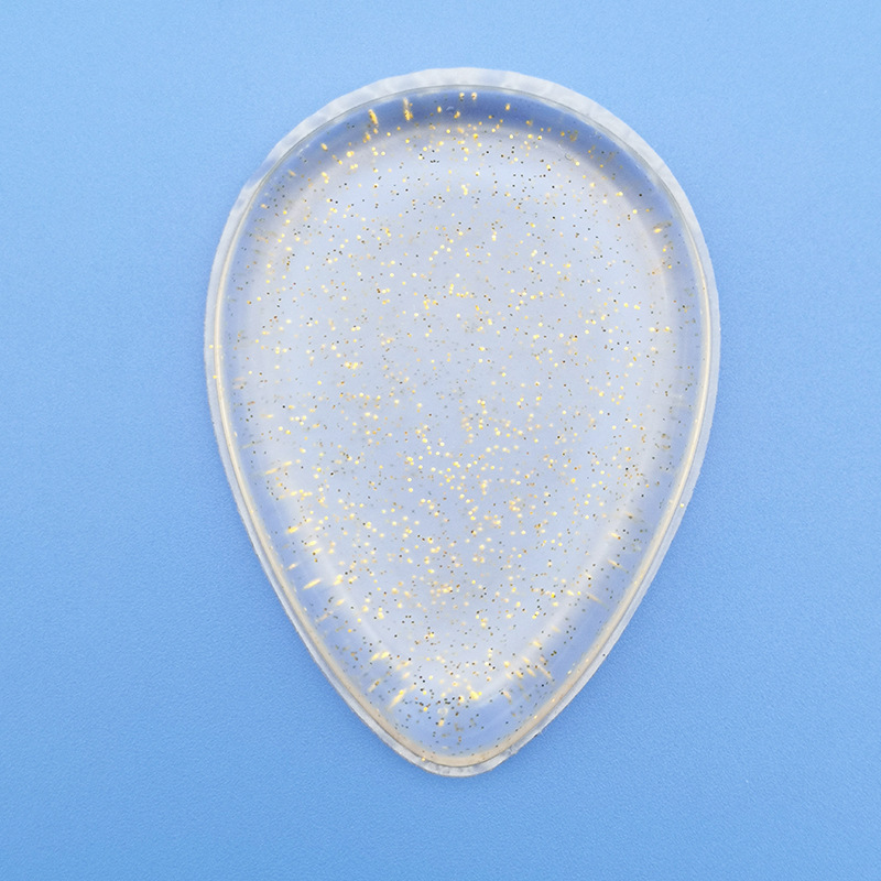 Las herramientas húmedas y secas de doble cara de belleza no comen polvo Polvo de maquillaje de silicona transparente soplo de látex súper suave gota de agua redonda 3D