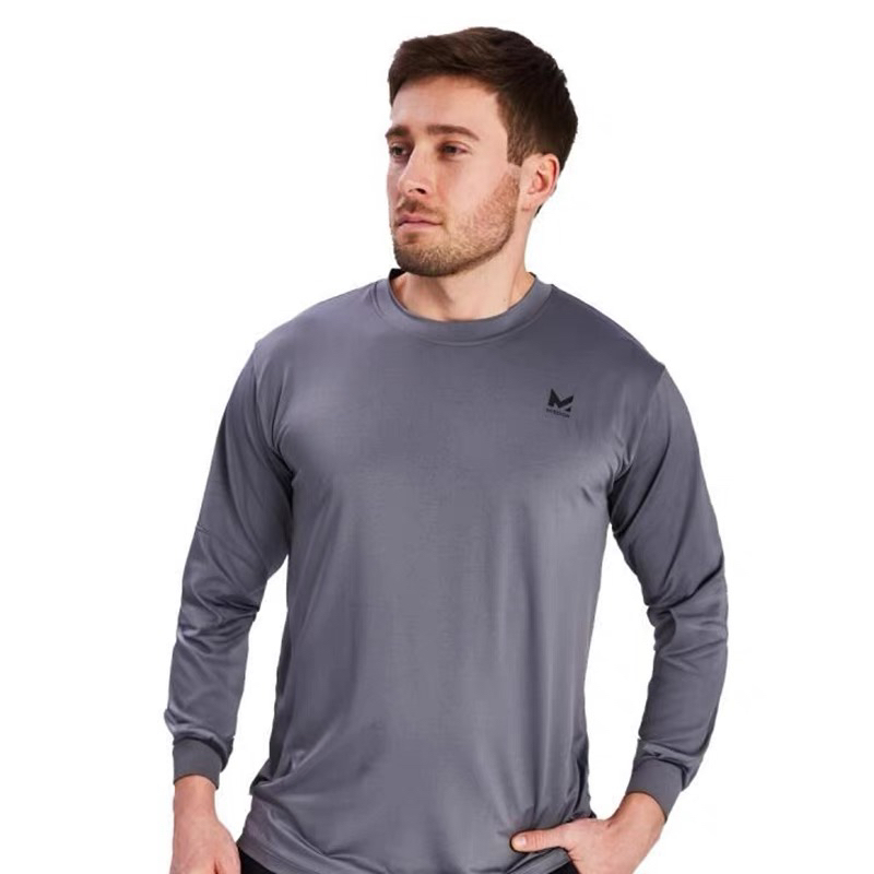 The More You Sweat, the Cooler You Get. American Single Men's Slim Fit Elastic Upf50+ Sun Protection Cooling Casual Sports Functional Long Sleeves