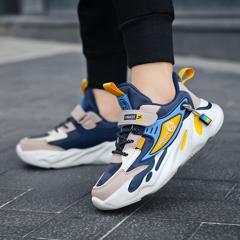 Zapatos de invierno de algodón cálido para niños, niñas, niños, niños, zapatos de correr casuales, velcro