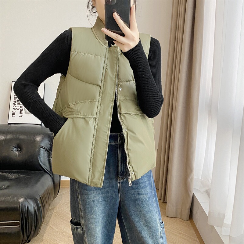 Lightweight Jacket Coat Women's Early Autumn Wear plus size Loose Slimming High-end Sense Outer Shoulder Ware Work Vest Top