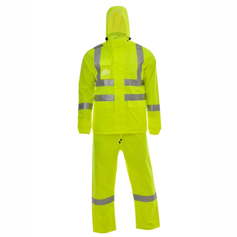 Uncle an D763/C890 High warning raincoat rain pants split reflective 1 set