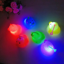 新奇特响叫动物创意儿童闪光叫叫鸭子捏捏乐解压玩具地摊发光玩具